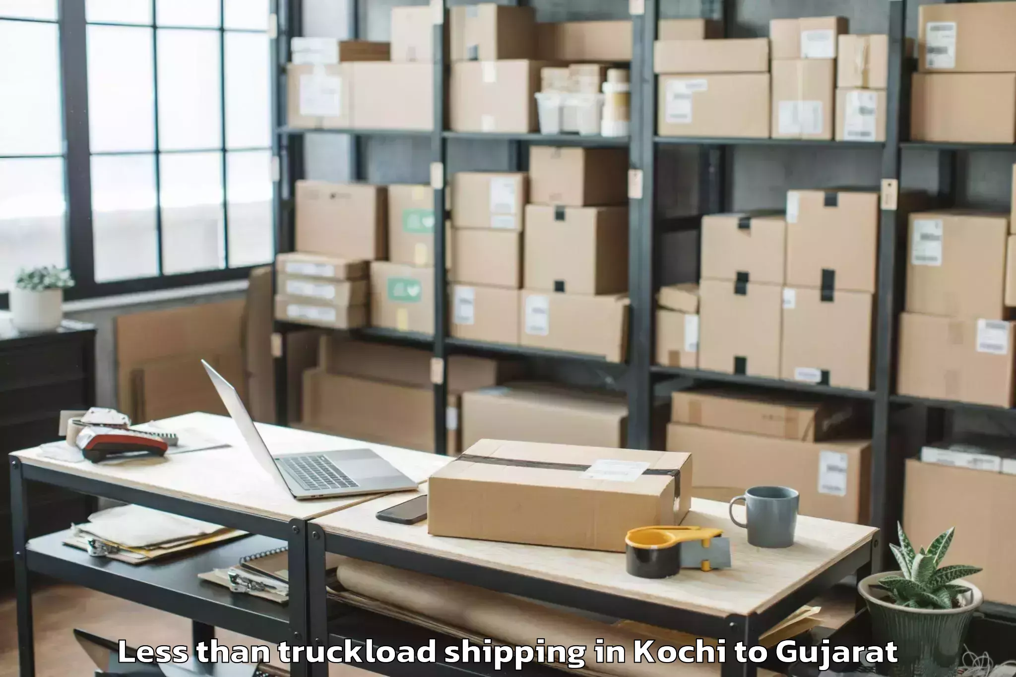 Reliable Kochi to Khambhaliya Less Than Truckload Shipping